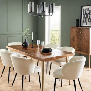 Dark Mango Wood Lloyd 6 to 10 Seater Extendable Dining Table